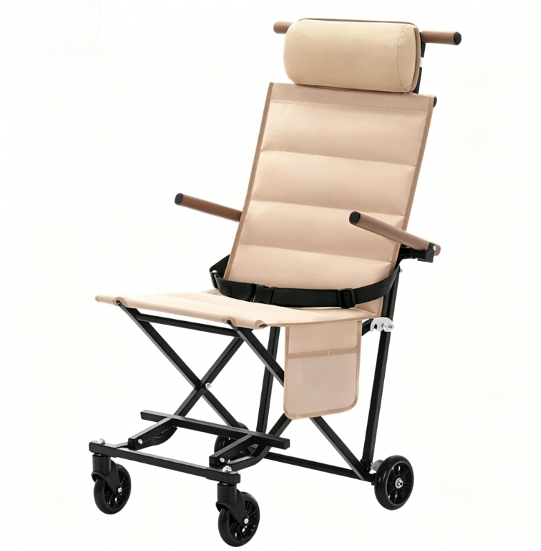 Kids Outdoor Lounger Chair - Sedia Trolley Pieghevole Multifunzionale Reclinabile per