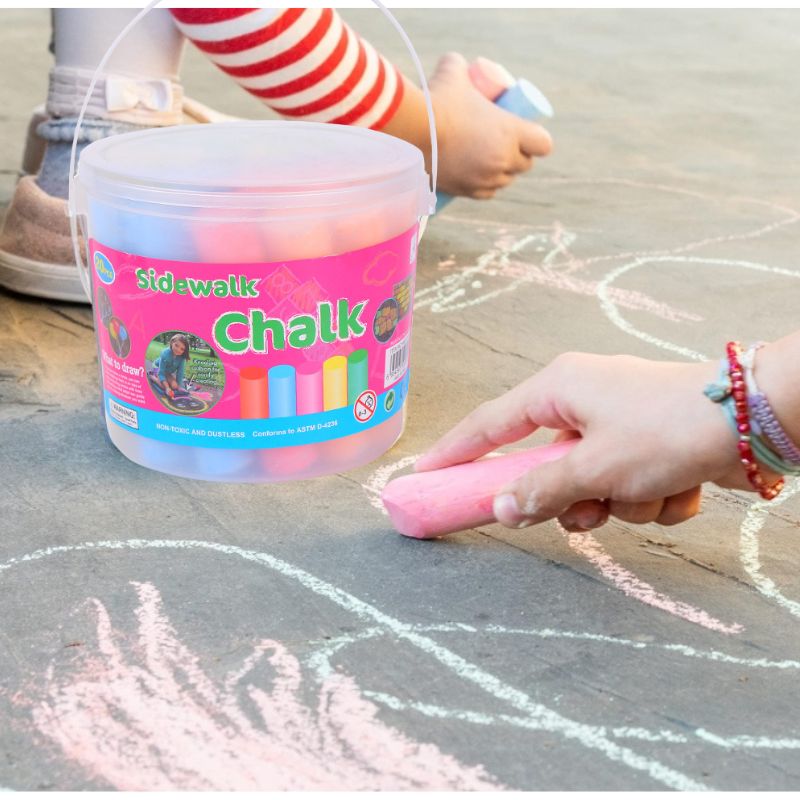 Kids Outdoor Chalkboard - Gesso lavabile con colori Jumbo per