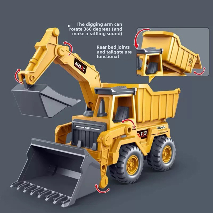Kids Outdoor Digger - Modellino di Escavatore, Giocattolo Educativo per