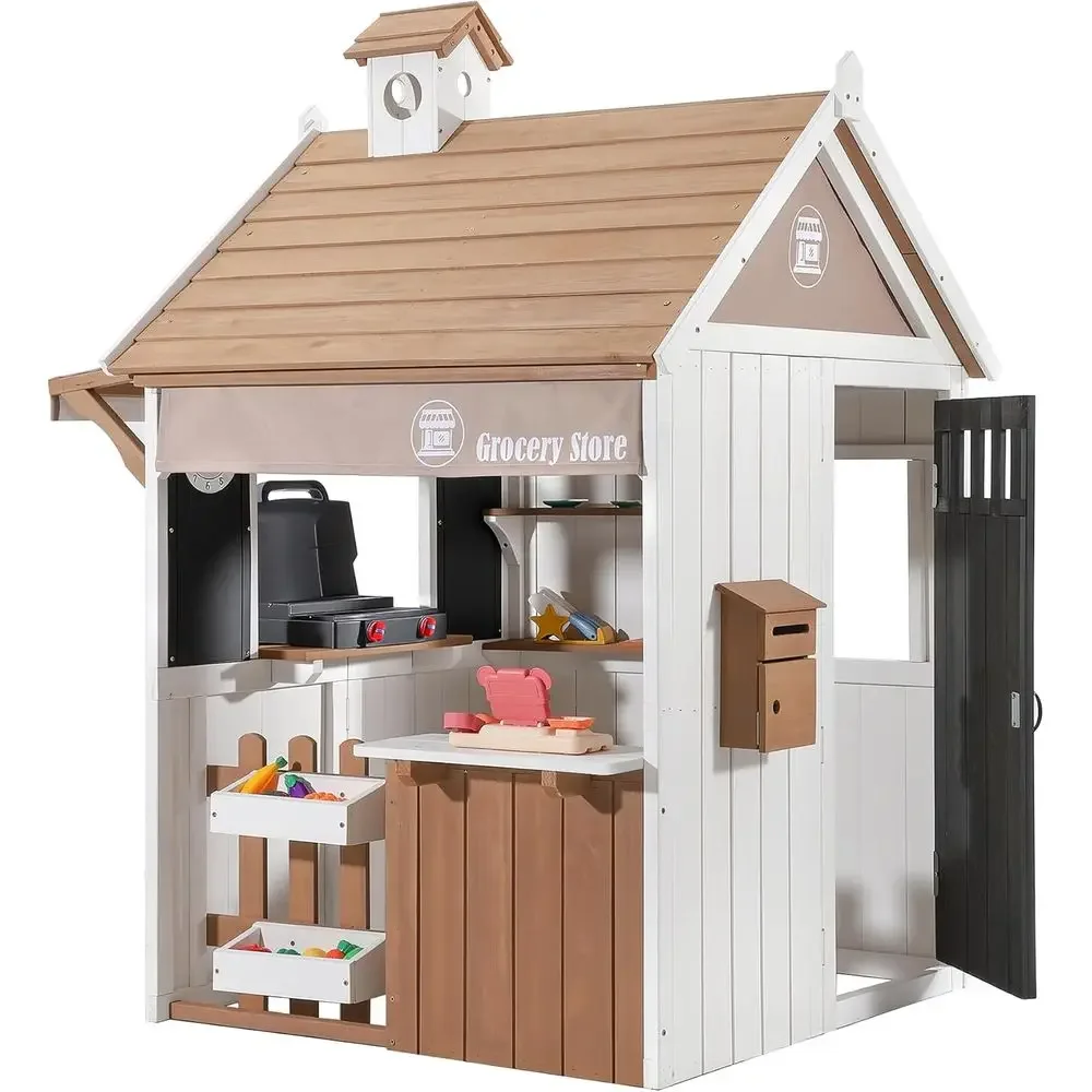 Kids Outdoor Chalkboard - Casetta da gioco per bambini 2-in-1