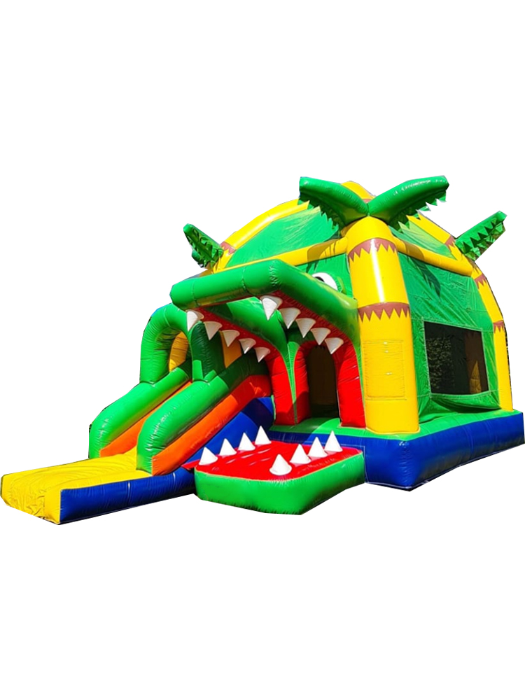 Kids Outdoor Jumping Toys - Castello Gonfiabile a Forma di Coccodrillo