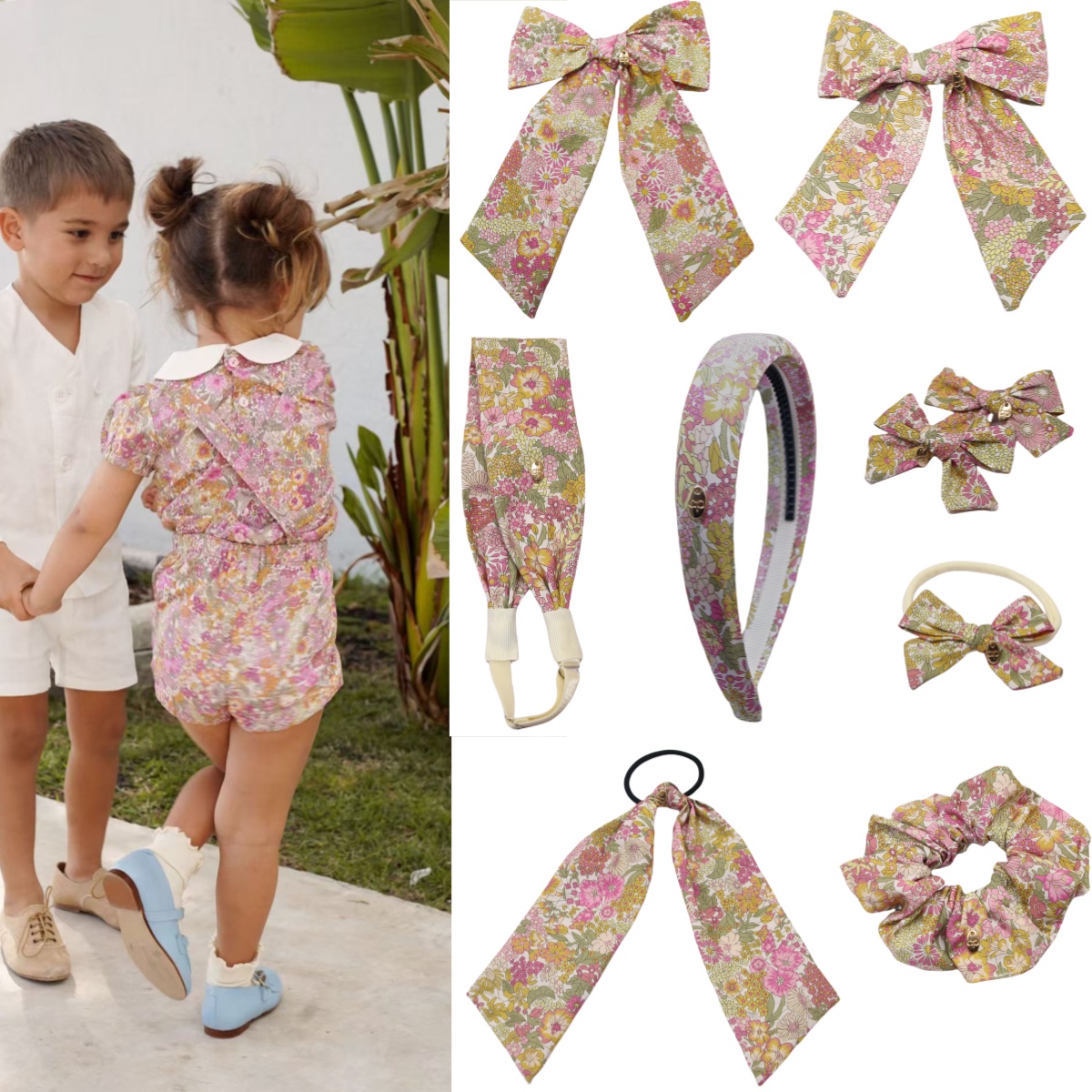 Kids Outdoor Decor - Stampa floreale in cotone Forcine carine