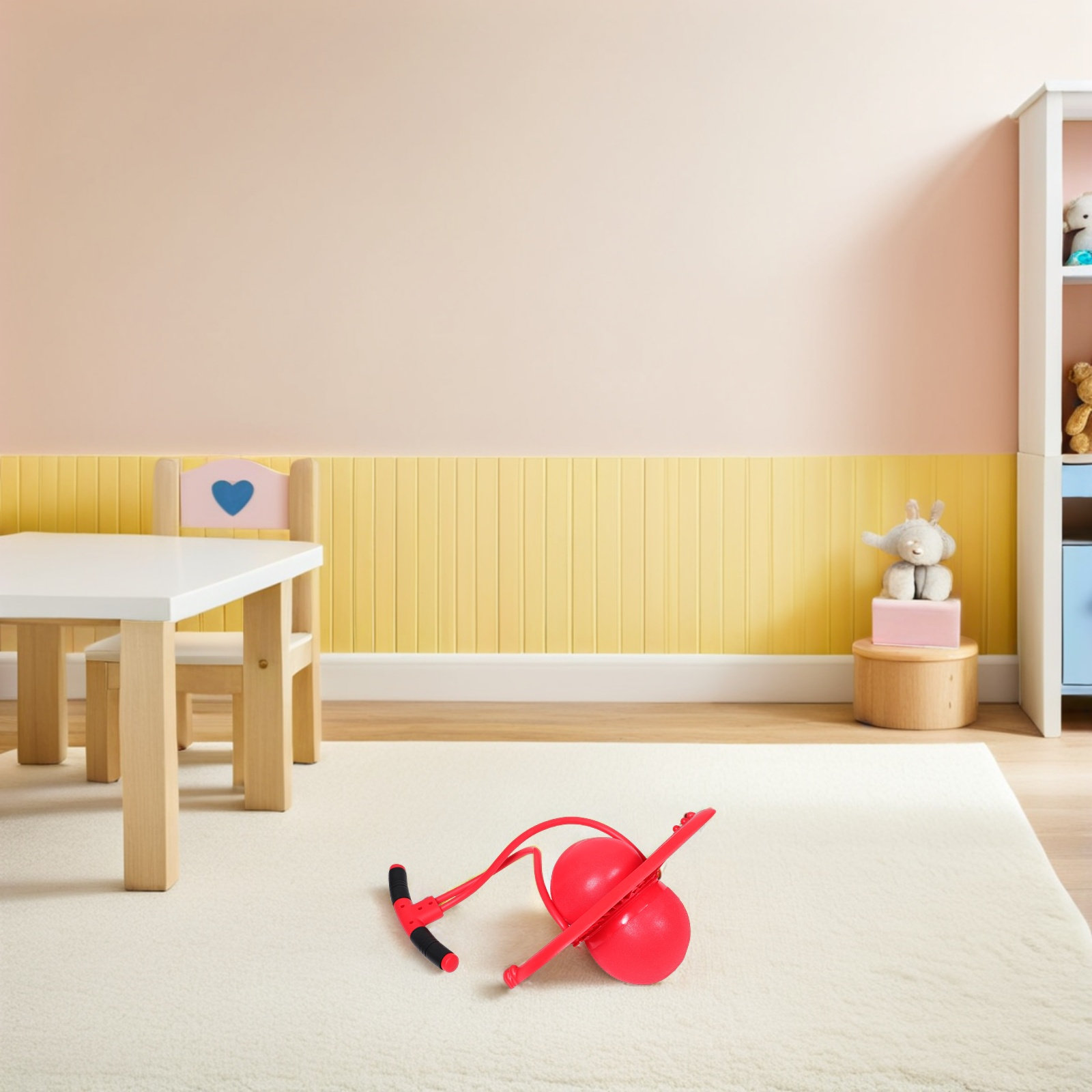 Kids Outdoor Jumping Toys - Palla Elastica Rimbalzante per Bambini, Manico