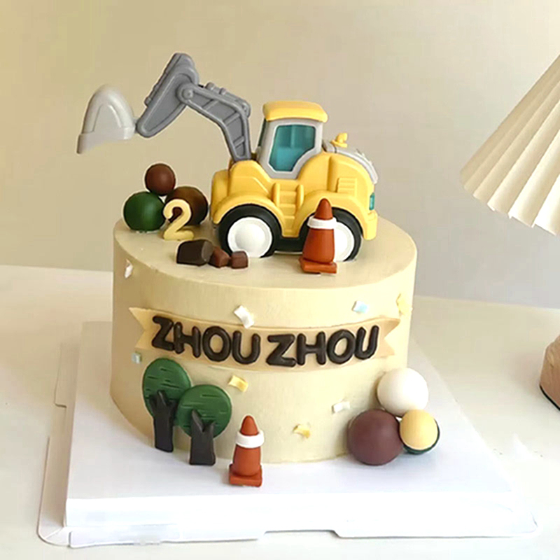 Kids Outdoor Digger - Topper per torta da costruzione Decorazione