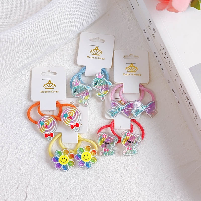 Kids Outdoor Decor - 2 pezzi arcobaleno gradiente paillettes principessa
