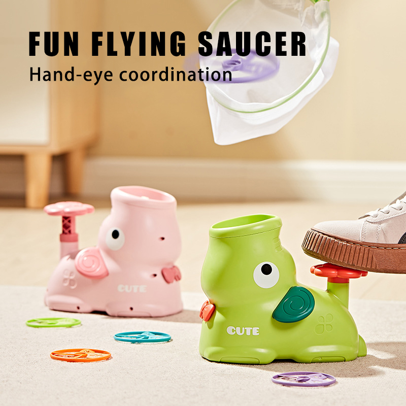 Kids Outdoor Jumping Toys - Bambini Flying Disc Air Rocket Launcher
