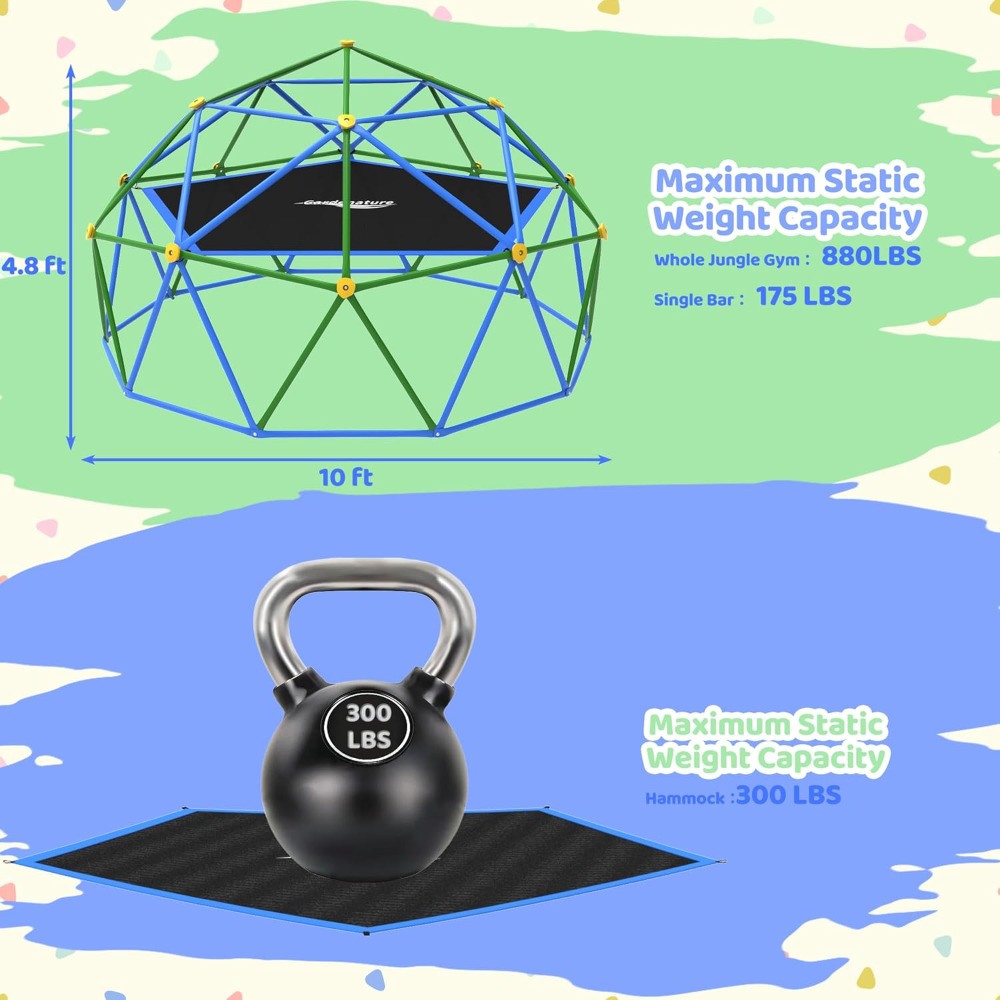 Struttura da gioco a cupola ge - Kids Outdoor Dome Climber recensione e prezzo