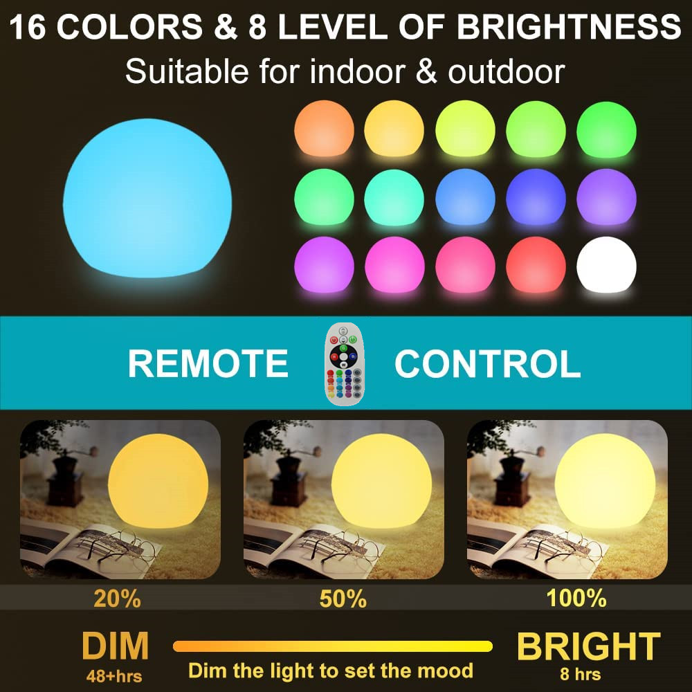 Luce a sfera luminosa a LED ri - Kids Outdoor Decor recensione e prezzo