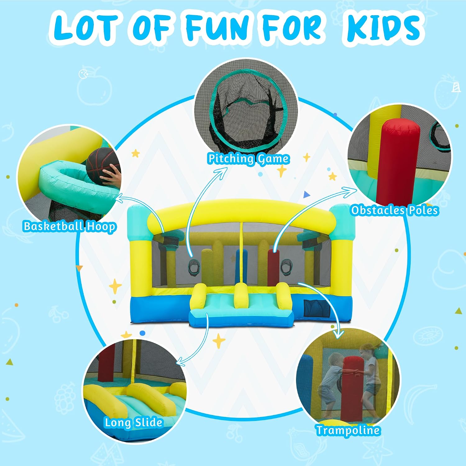 Grande Castello Gonfiabile, 15 - Kids Outdoor Wendy House recensione e prezzo