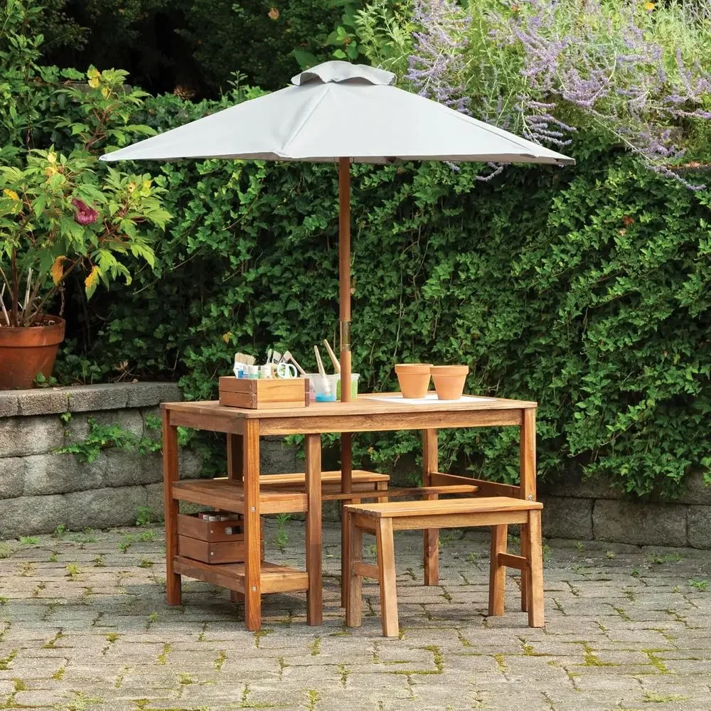 Set da Esterno per Bambini con - Kids Outdoor Table With Umbrella recensione e prezzo
