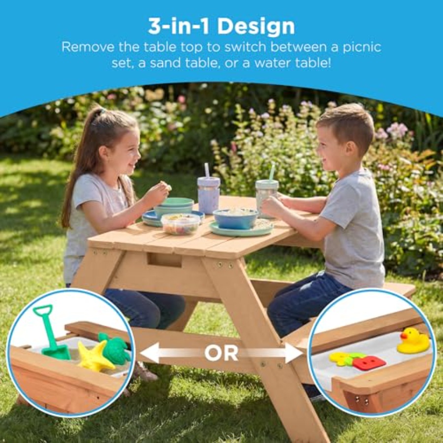 Tavolo da picnic per bambini d - Kids Outdoor Table With Umbrella recensione e prezzo