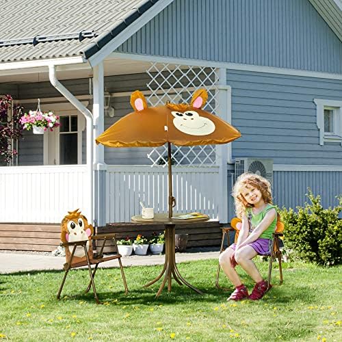 Set Tavolo e Sedie per Bambini - Kids Outdoor Table With Umbrella recensione e prezzo