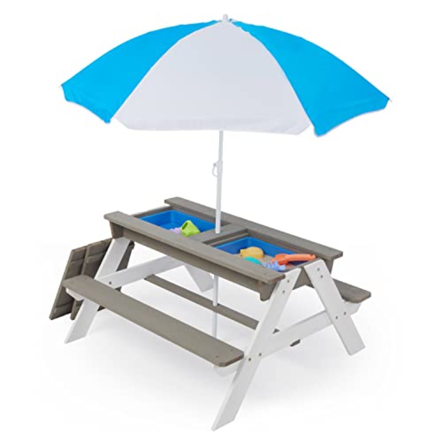 Tavolo da picnic per bambini d - Kids Outdoor Table With Umbrella recensione e prezzo