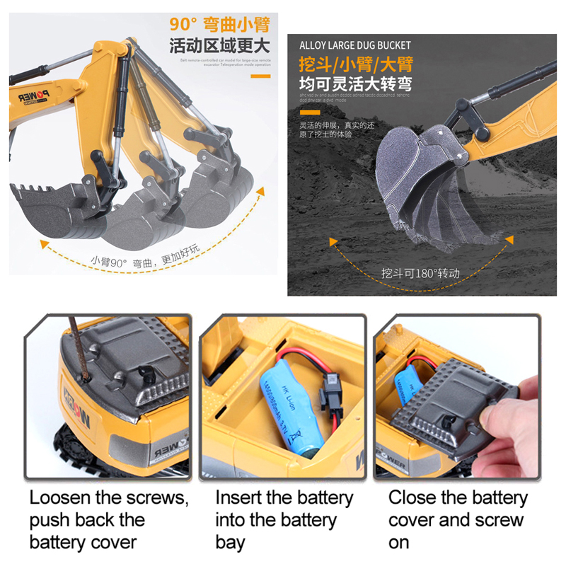 Escavatore RC 2.4Ghz 6 canali  - Kids Outdoor Digger recensione e prezzo