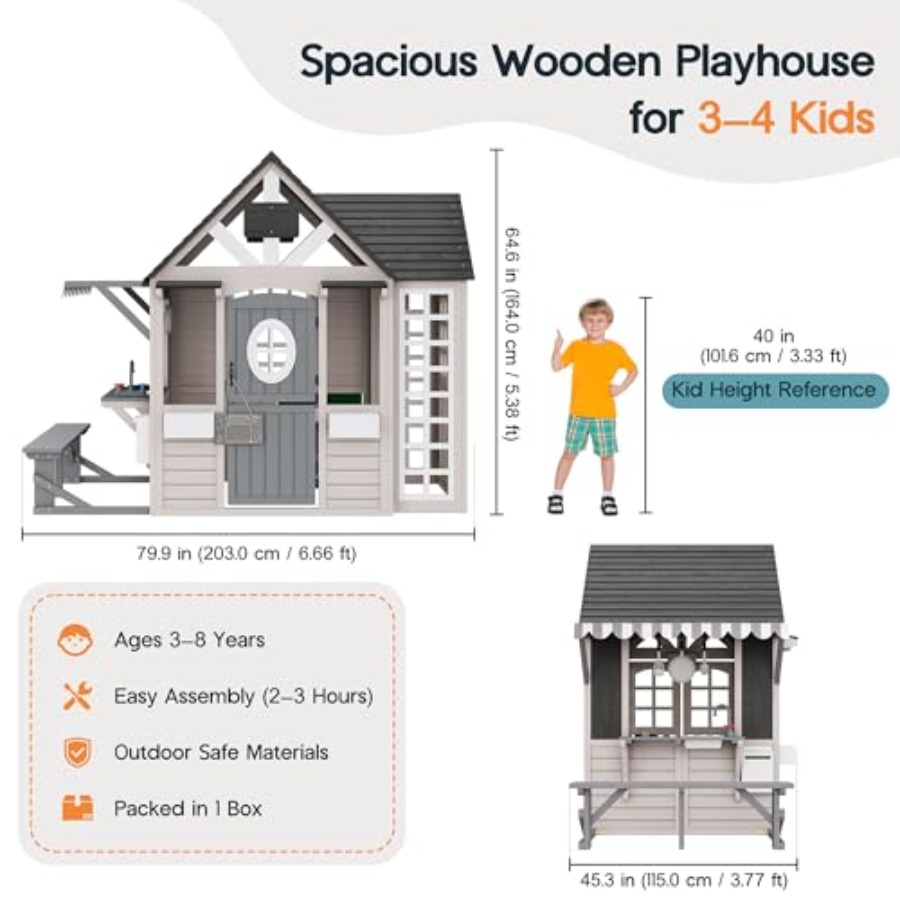Casetta da gioco in legno per  - Kids Outdoor Chalkboard recensione e prezzo