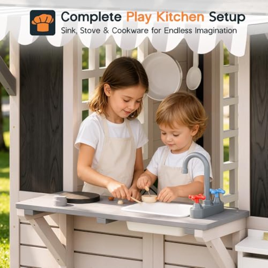 Casetta da gioco in legno per  - Kids Outdoor Chalkboard recensione e prezzo