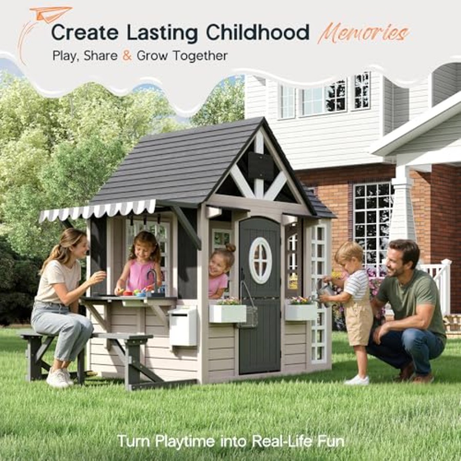 Casetta da gioco in legno per  - Kids Outdoor Chalkboard recensione e prezzo